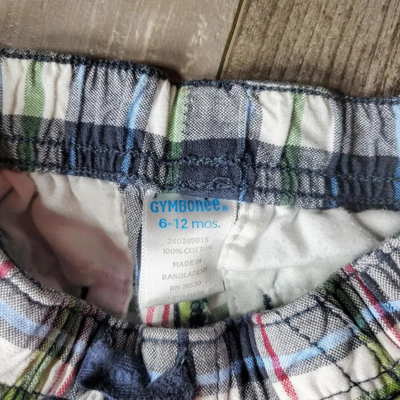 Gymboree Plaid Baby Boy Shorts 6-12m 100% Cotton EUC - Picture 4 of 6